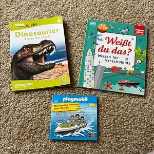 Dinosaurs, what is it and Playmobil German kids books